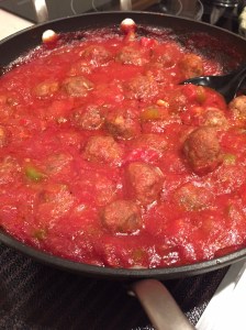 Lamb meatballs in sauce