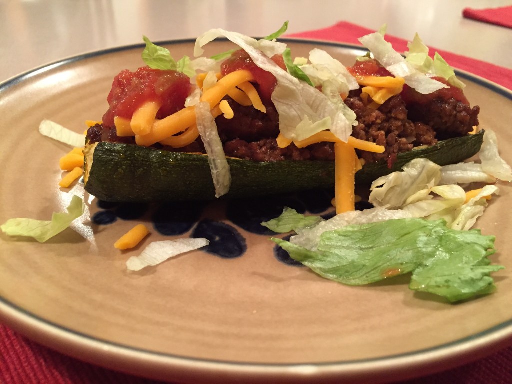 ground lamb zucchini taco