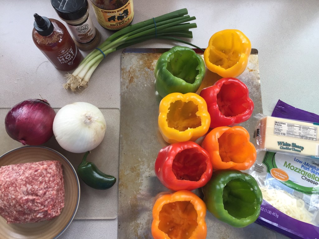 ground lamb stuffed peppers